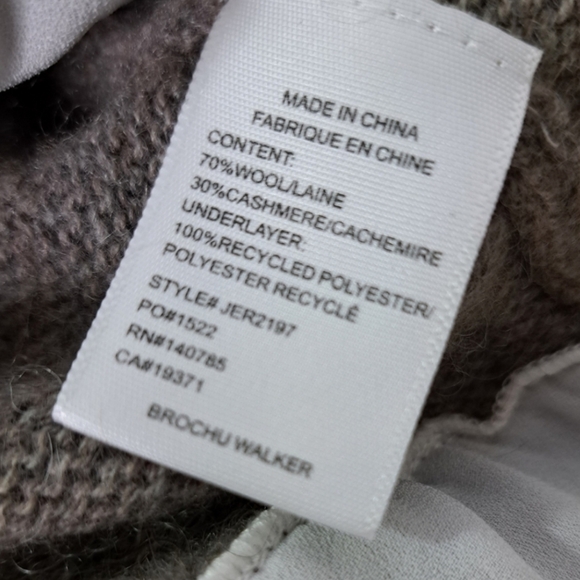 Brochu Walker The Looker Layered V-Neck Cashmere and Wool Sweater Size XS - Picture 13 of 13